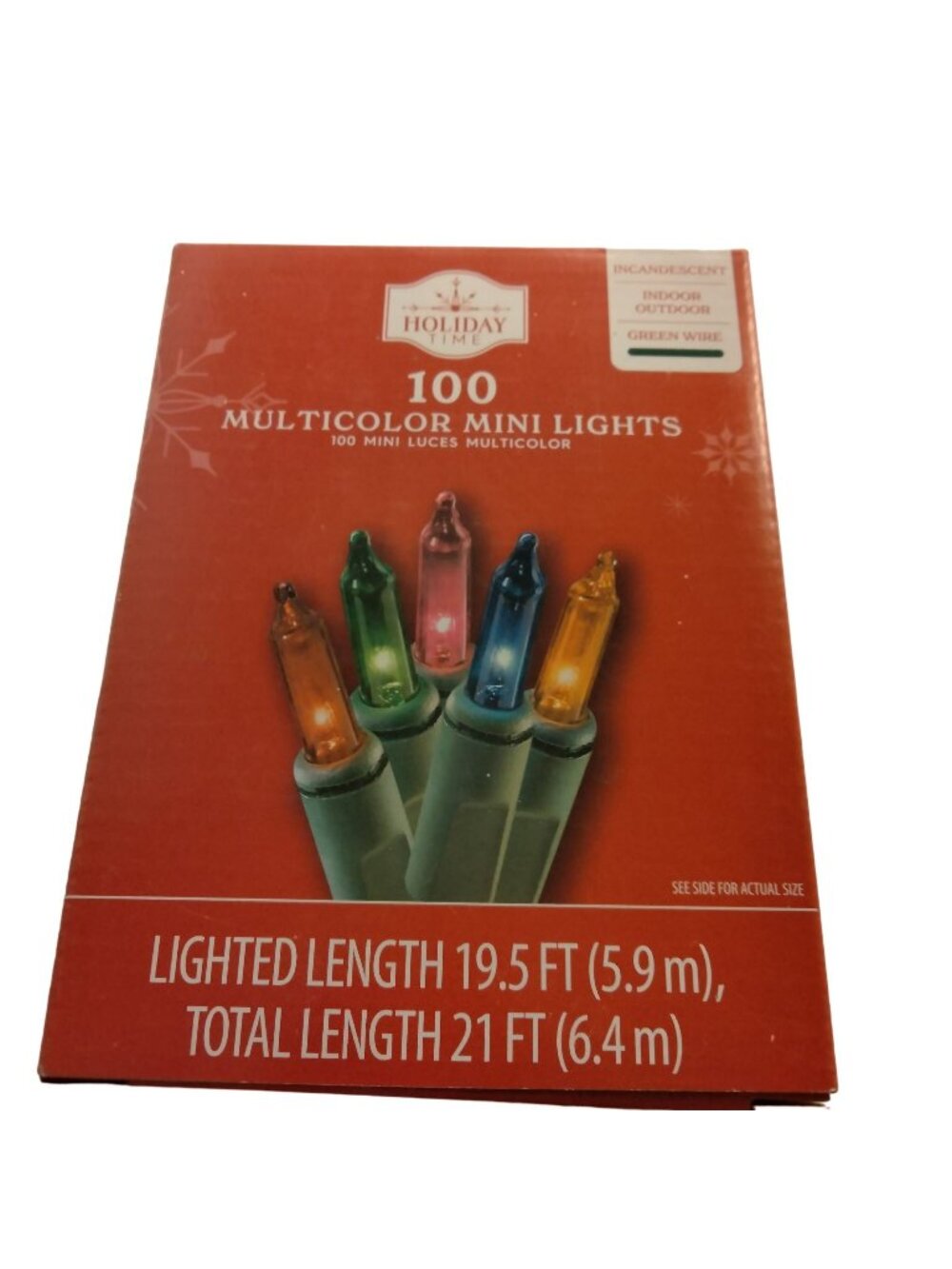 Holiday Time Multicolor 100 Lights Green Wire Wedding Patio Deck Party Christmas